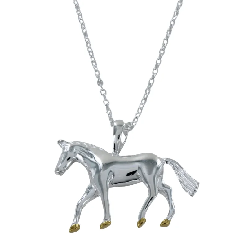 Sterling Silver Merrylegs Horse Equestrian Necklace