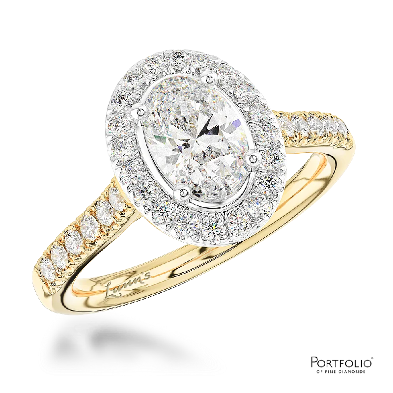 Cluster 0.70ct E VS2 Diamond Yellow Gold/Platinum Ring