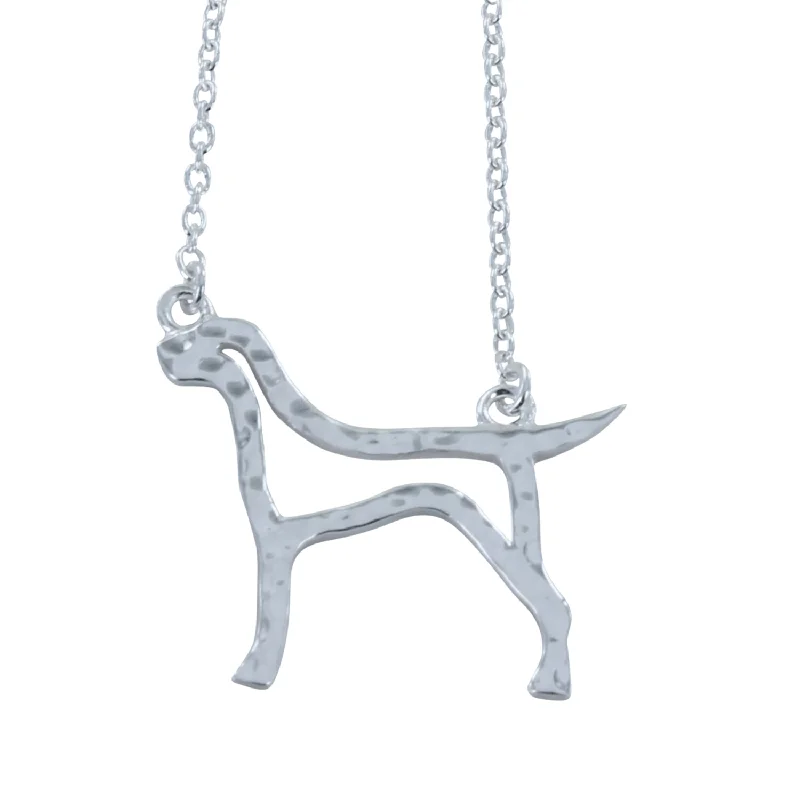 Sterling Silver Hound Silhouette Necklace