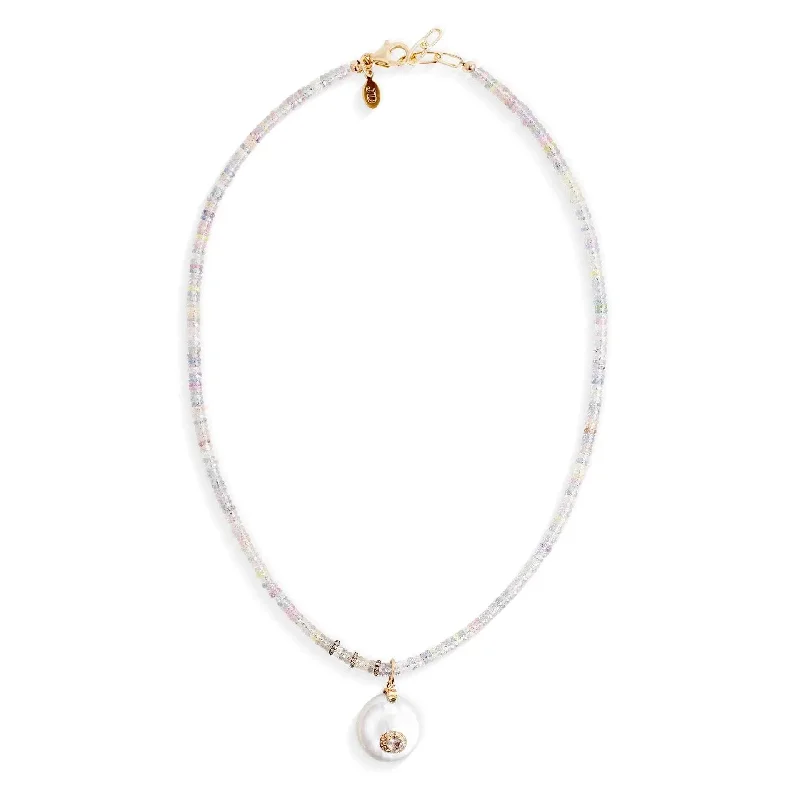 Gemburst Diamond Sorbet Rainbow Sapphire Necklace