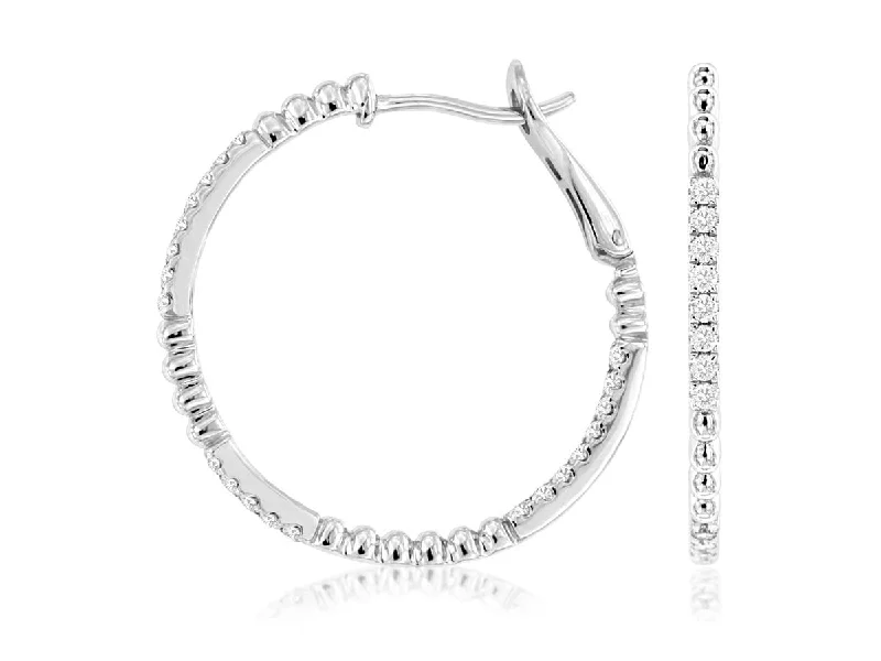 Large Diamond Hoop Earrings