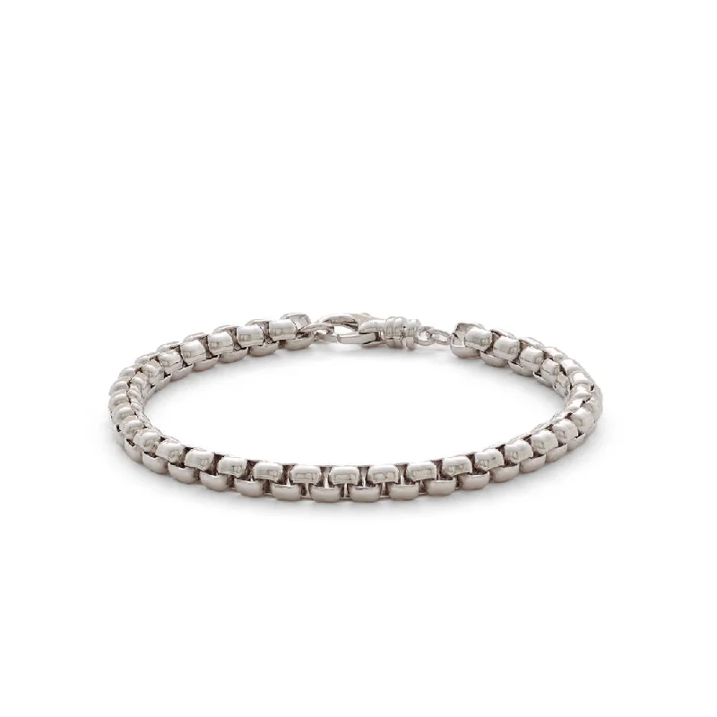 Box (5mm) Silver Bracelet