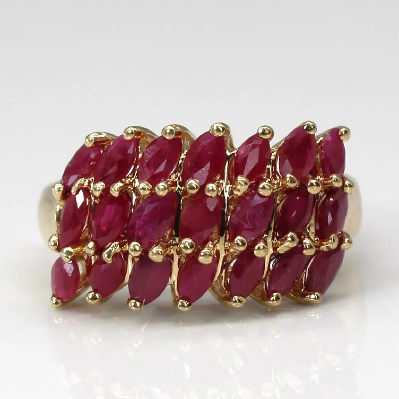 Cluster Set Ruby Ring | 2.31ctw | SZ 8 |