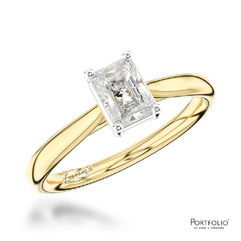 Solitaire 0.80ct F VS2 Diamond Yellow Gold/Platinum Ring