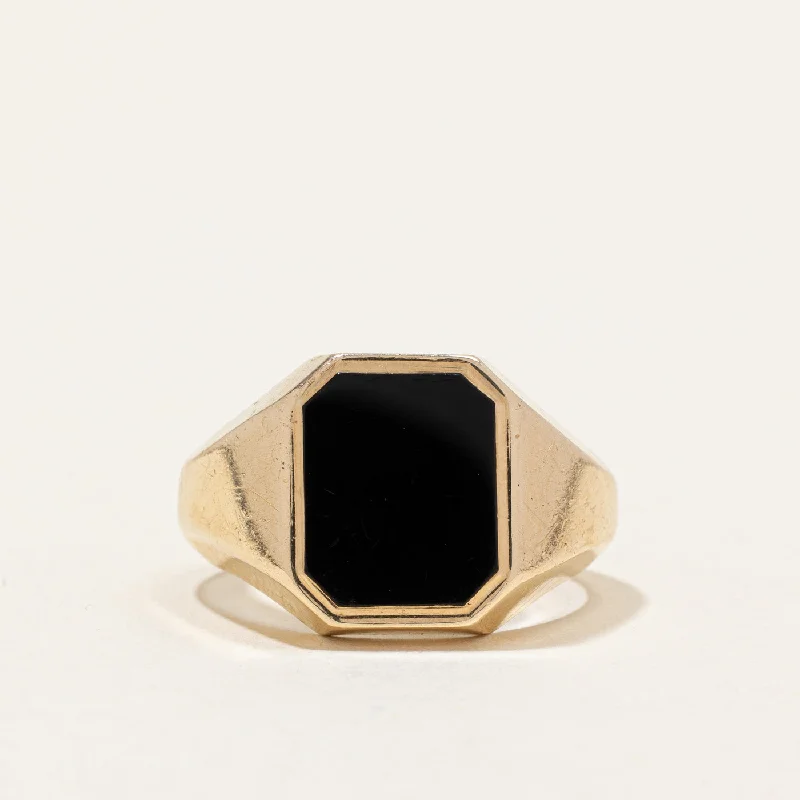 1963 Birmingham Black Onyx Cocktail Ring | 3.50ct | SZ 7.25 |