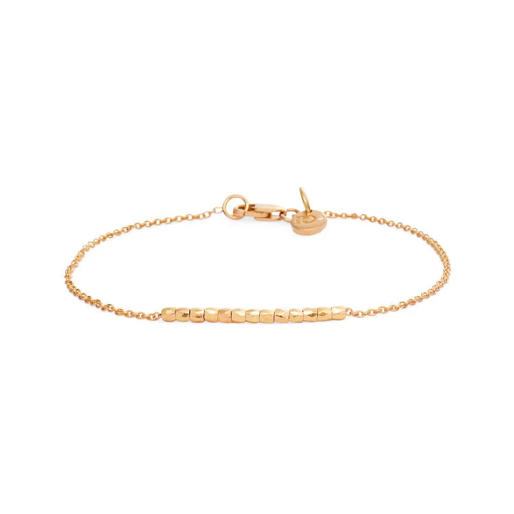 Rock Beads me 18K Gold Bracelet w. Diamond