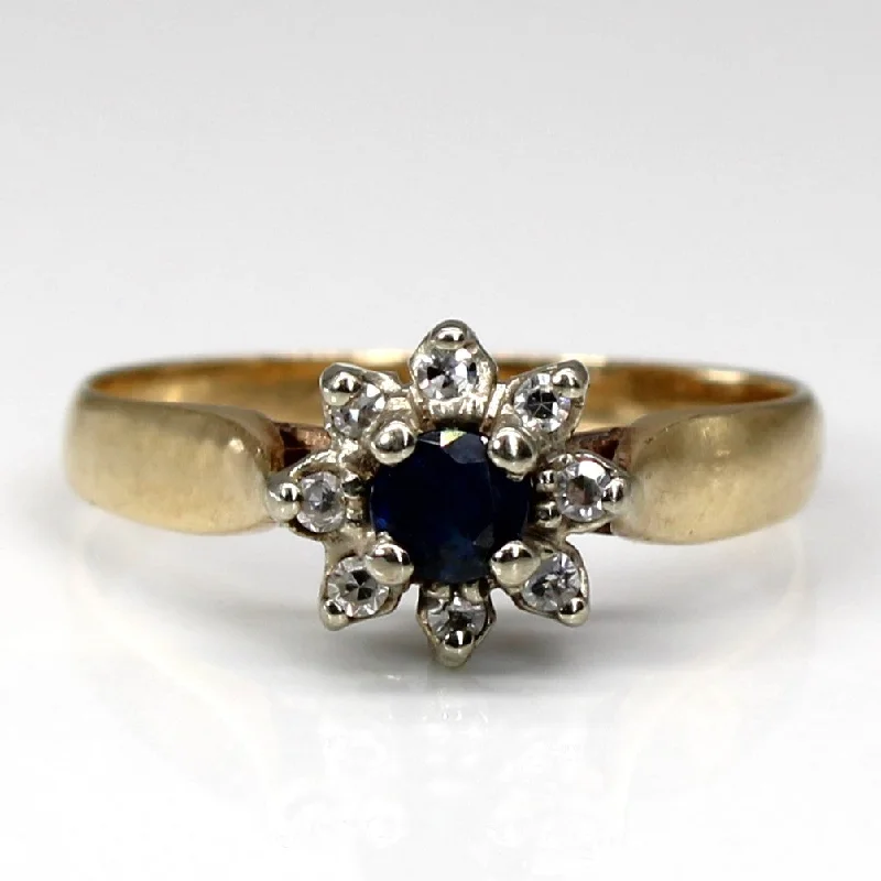 Sapphire & Diamond Cocktail Ring | 0.15ct | 0.05ctw | SZ 6.5 |