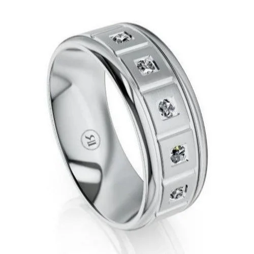 The Lancaster Platinum Diamond Wedding Ring