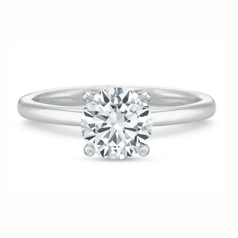 Precision Set Modern Classic Solitaire Semi-Mount Engagement Ring (Setting Only)