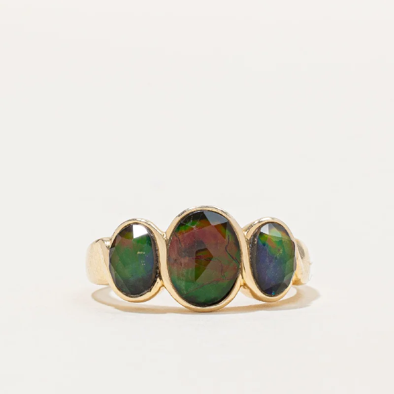 Ammolite Triplet Cocktail Ring | 0.40ctw | SZ 8.5 |