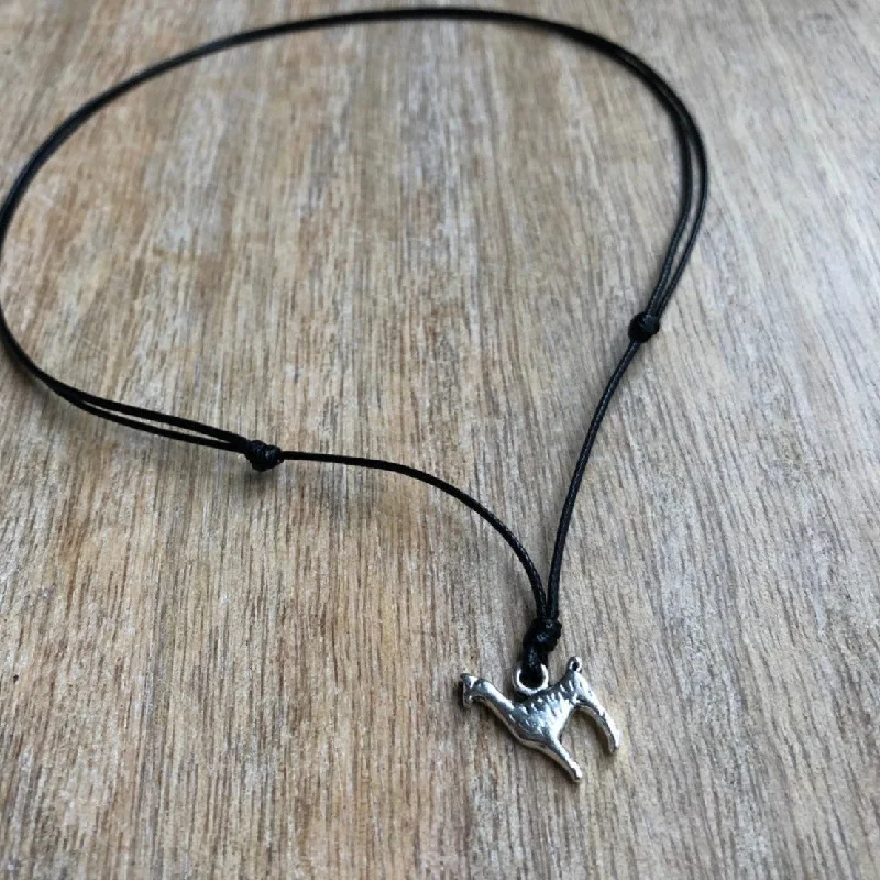 Llama Choker, Black Choker, Adjustable