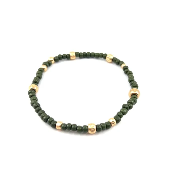 Ona Olive 14K Goldfilled Bracelet w. Gemstones