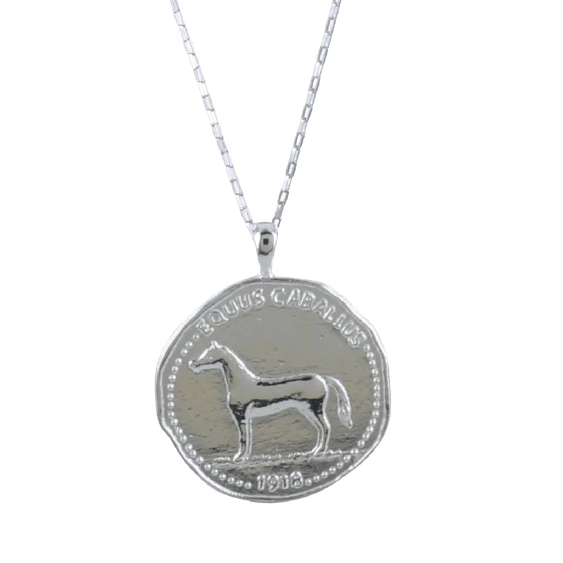 Horse Coin Sterling Silver Necklace