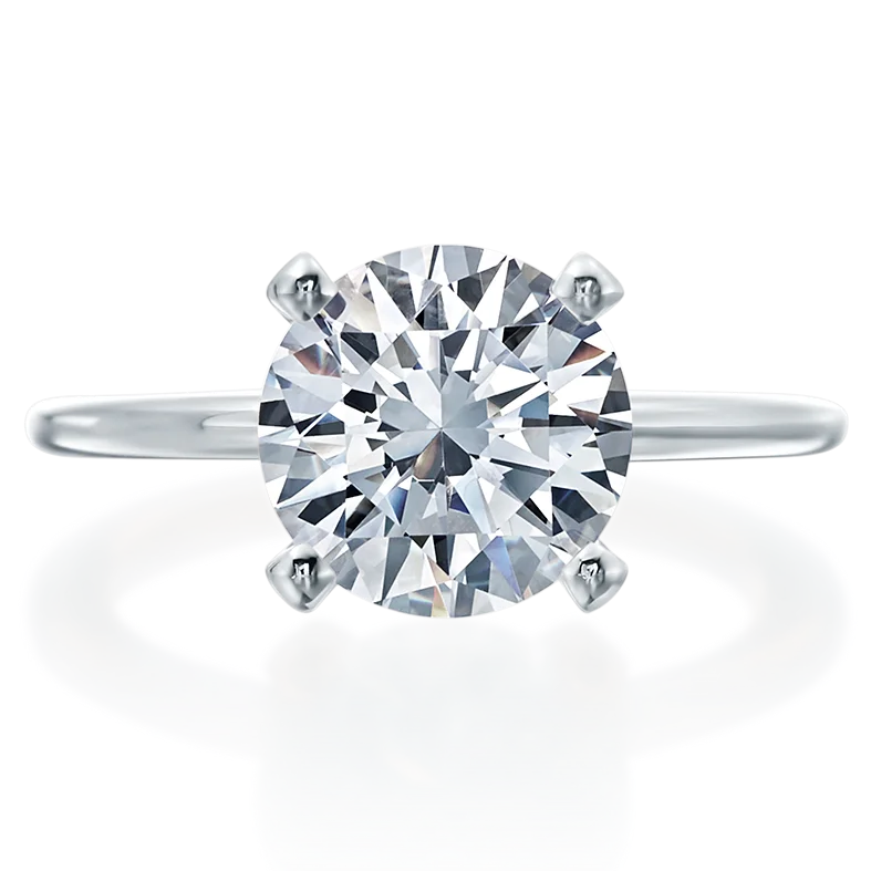 Mark Patterson Diamond Accented Prong Solitaire Engagement Ring (Setting Only)