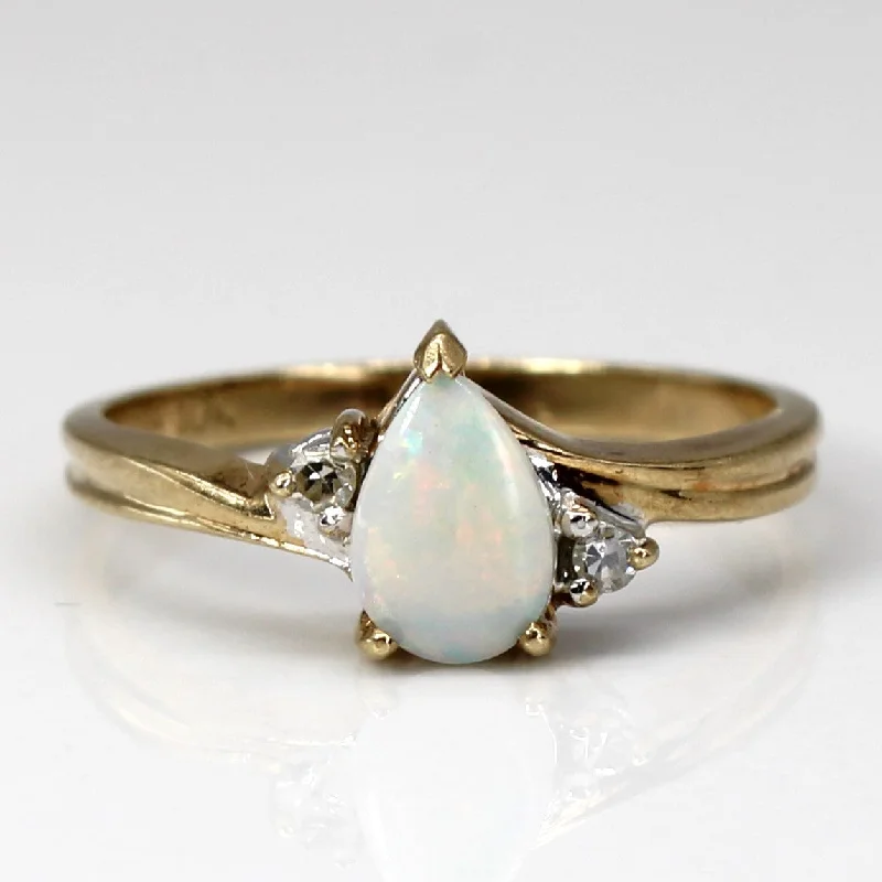 Bypass Opal & Diamond Ring | 0.29ct | 0.02ctw | SZ 6.25 |