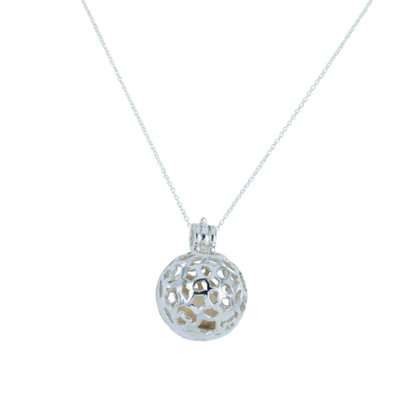 Sterling Silver Perfume Star Locket Necklace