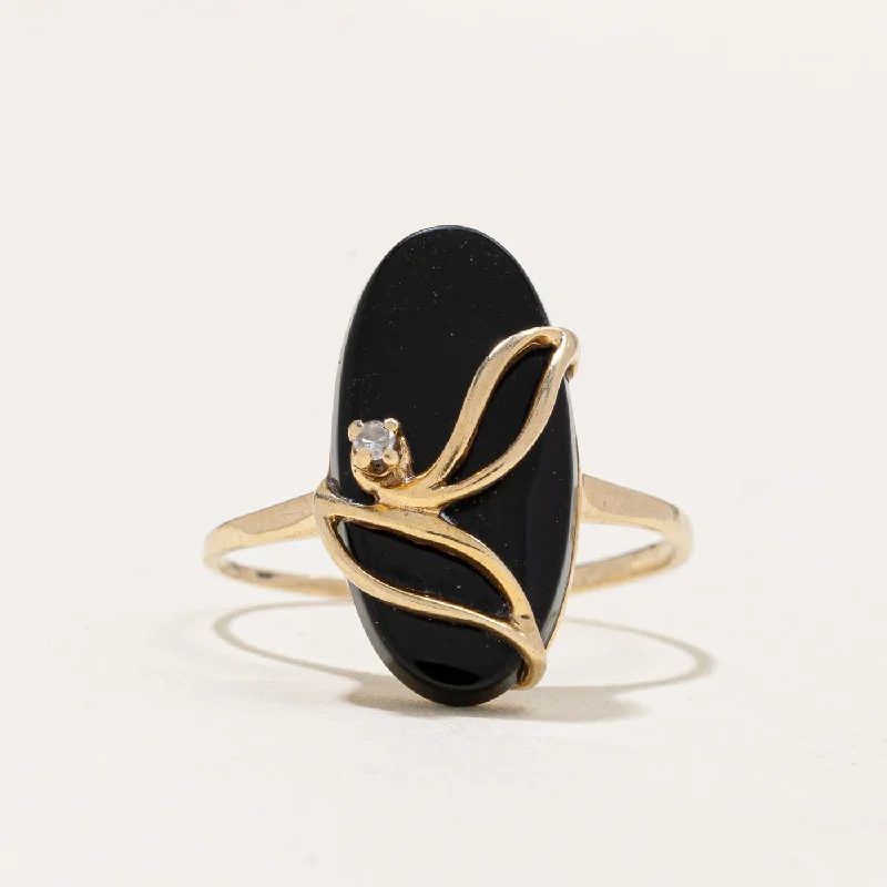 Onyx Cocktail Ring | 3.00ct | SZ 9.75 |