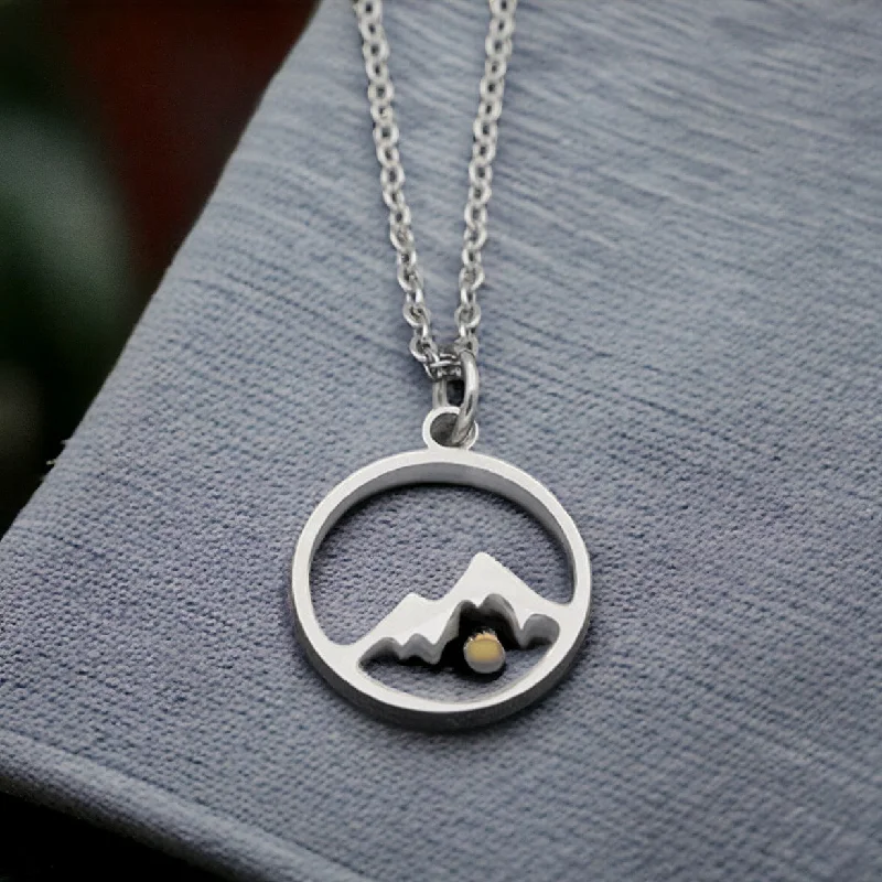 Stainless Steel Faith Can Move Mountains Necklace with Real Tiny Mustard Seed