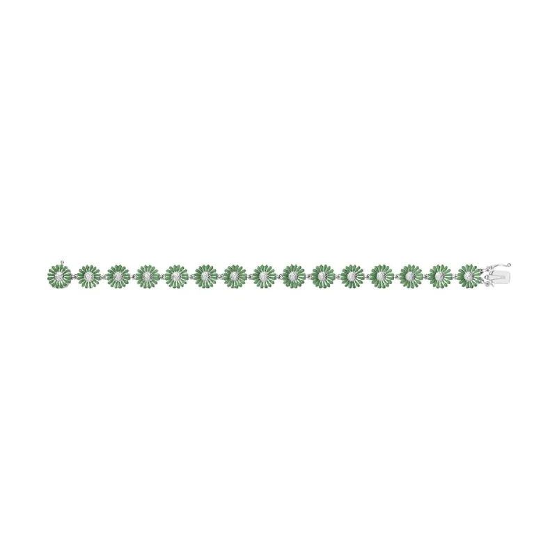 Daisy x Stine Goya Green Silver Bracelet