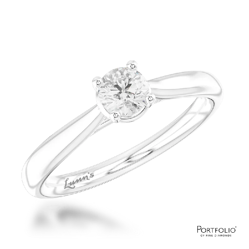 Solitaire 0.40ct E SI2 Diamond Platinum Ring